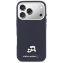 KARL LAGERFELD futerał do IPHONE 17 Pro kompatybilny z MagSafe KLHMP17L6PFKCLB (PU FW W/ K&C Head Pin) niebieski