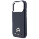 KARL LAGERFELD futerał do IPHONE 17 Pro kompatybilny z MagSafe KLHMP17L6PFKCLB (PU FW W/ K&C Head Pin) niebieski