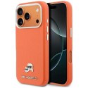KARL LAGERFELD futerał do IPHONE 17 Pro kompatybilny z MagSafe KLHMP17L6PFKCLO (PU FW W/ K&C Head Pin) pomarańczowy