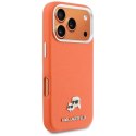 KARL LAGERFELD futerał do IPHONE 17 Pro kompatybilny z MagSafe KLHMP17L6PFKCLO (PU FW W/ K&C Head Pin) pomarańczowy