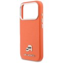 KARL LAGERFELD futerał do IPHONE 17 Pro kompatybilny z MagSafe KLHMP17L6PFKCLO (PU FW W/ K&C Head Pin) pomarańczowy