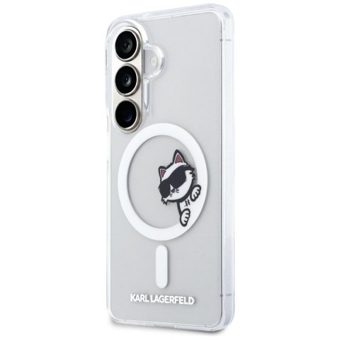 KARL LAGERFELD futerał do SAMSUNG S26 KLHMS26S6HCPSCT (Magnetic IML Peekaboo Choupette) transparentny