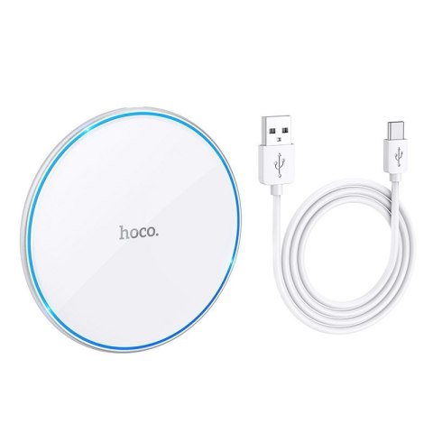 Ładowarka indukcyjna Hoco 2A 15W z podświetleniem CW6 PRO biała