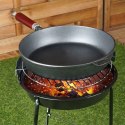Patelnia Żeliwna Indukcja Gaz Grillowa na Ognisko Solidna Trwała VILDE 30cm