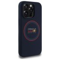 RED BULL futerał do IPHONE 14 Pro kompatybilny z MagSafe RBHMP14L24SIILVR (Silicone red Ring) navy