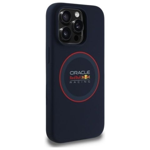 RED BULL futerał do IPHONE 14 Pro kompatybilny z MagSafe RBHMP14L24SIILVR (Silicone red Ring) navy