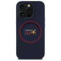 RED BULL futerał do IPHONE 14 Pro kompatybilny z MagSafe RBHMP14L24SIILVR (Silicone red Ring) navy