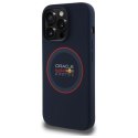 RED BULL futerał do IPHONE 14 Pro kompatybilny z MagSafe RBHMP14L24SIILVR (Silicone red Ring) navy