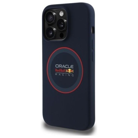 RED BULL futerał do IPHONE 14 Pro kompatybilny z MagSafe RBHMP14L24SIILVR (Silicone red Ring) navy