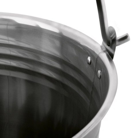 Wiadro metalowe nierdzewne z rączką Puro 12 l