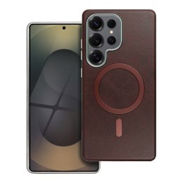 Futerał do Samsung S25 Gentleman Mag Cover zgodny z MagSafe brązowy