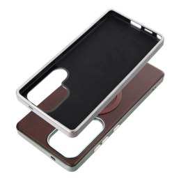 Futerał do Samsung S25 Gentleman Mag Cover zgodny z MagSafe brązowy