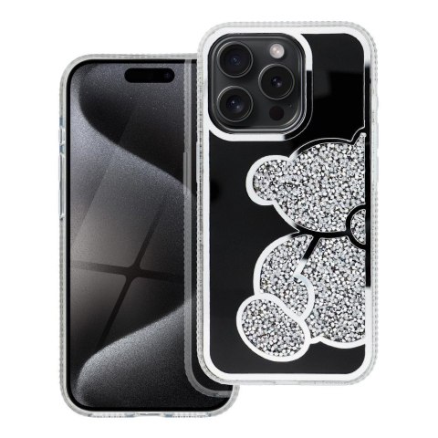 Futerał do iPhone 12 / 12 PRO Teddy Bear srebrny