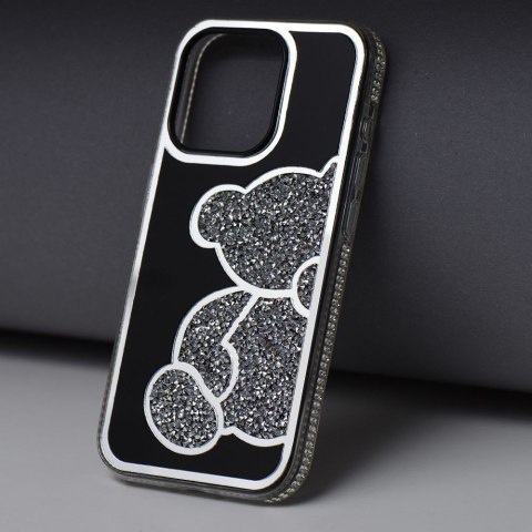 Futerał do iPhone 12 / 12 PRO Teddy Bear srebrny