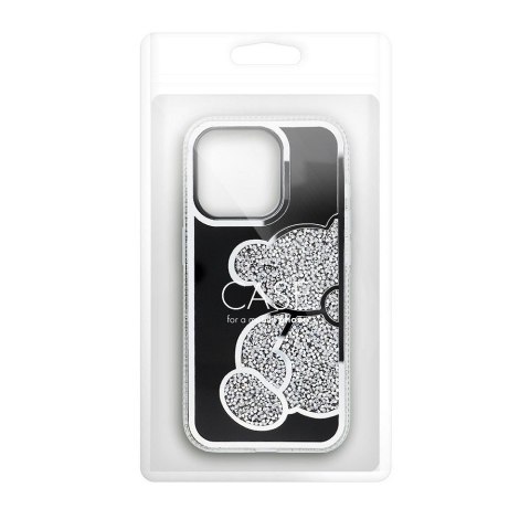 Futerał do iPhone 12 / 12 PRO Teddy Bear srebrny