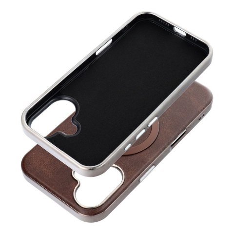 Futerał do iPhone 14 Gentleman Mag Cover zgodny z MagSafe brązowy