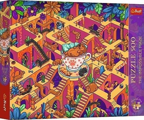 Puzzle 500 Wesołe jamniki TREFL