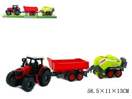 Traktor z maszynami rolniczymi 58,5 x 11 x 13cm