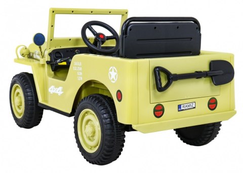 Autko Wojskowe Retro dla dzieci Beżowy + Napęd 4x4