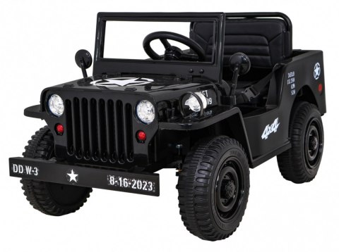 Autko Wojskowe Retro dla dzieci Czarny + Napęd 4x4