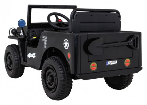 Autko Wojskowe Retro dla dzieci Czarny + Napęd 4x4