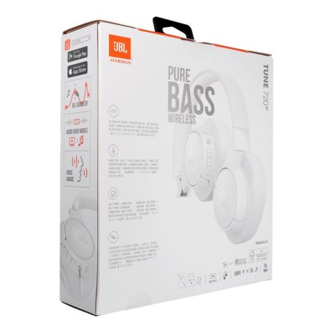 Słuchawki bezprzewodowe nauszne JBL Tune 720BT białe