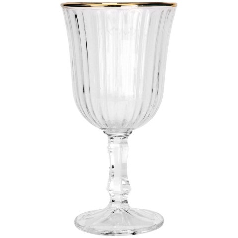 Kieliszek Ryflowany 220 ml Złoty Rant do Wina Deserów Napojów