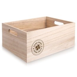 Skrzynka Drewniana HOME MADE z Uchwytami 26 cm Organizer Prezent