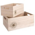 Skrzynka Drewniana HOME MADE z Uchwytami 26 cm Organizer Prezent