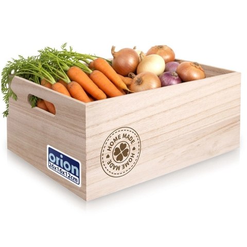 Skrzynka Drewniana HOME MADE z Uchwytami 26 cm Organizer Prezent