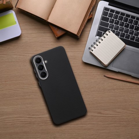 Futerał do Samsung A56 Kevlar zgodny z MagSafe czarny