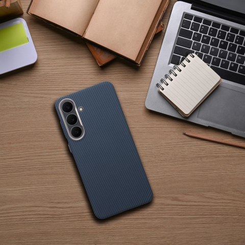 Futerał do Samsung A56 Kevlar zgodny z MagSafe niebieski