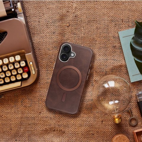 Futerał do iPhone 14 PRO MAX Gentleman Mag Cover zgodny z MagSafe brązowy