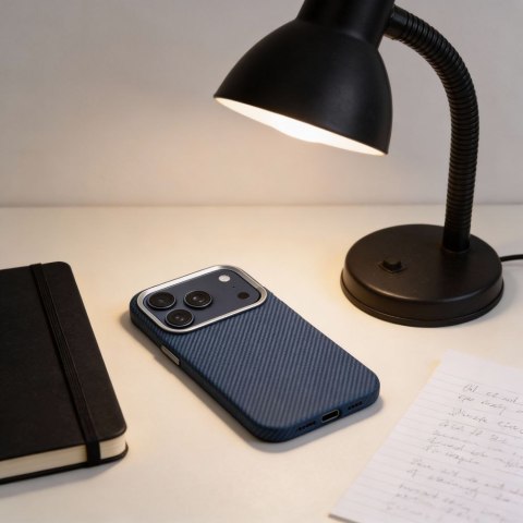 Futerał do iPhone 16e (SE4 2025) / 17e Kevlar zgodny z MagSafe niebieski