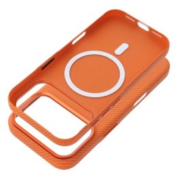 Futerał do iPhone 16e (SE4 2025) / 17e Kevlar zgodny z MagSafe pomarańczowy