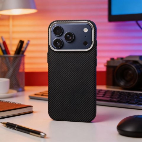 Futerał do iPhone 17 PRO Kevlar zgodny z MagSafe czarny