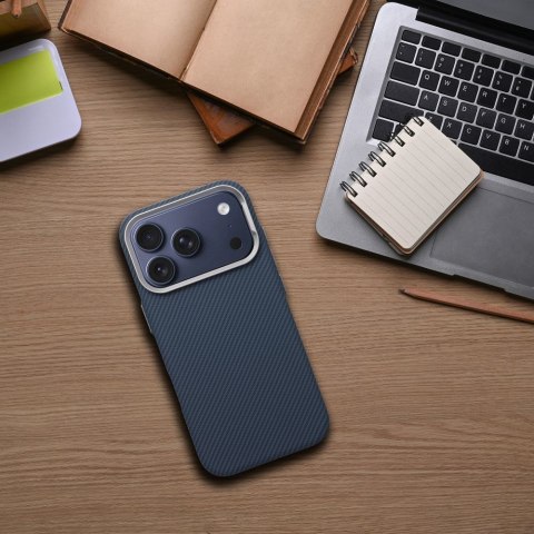 Futerał do iPhone 17 PRO Kevlar zgodny z MagSafe niebieski