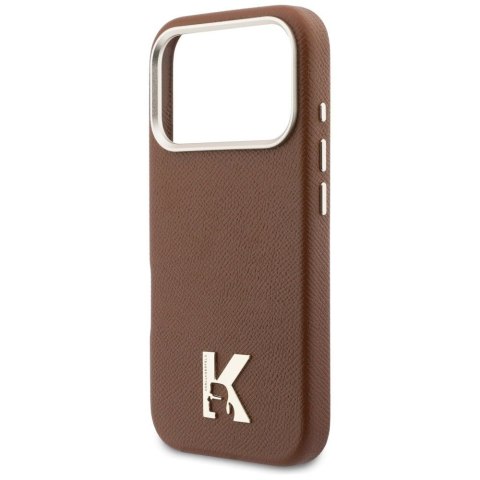 KARL LAGERFELD futerał do IPHONE 17 Pro Max kompatybilny z MagSafe KLHMP17X5PGFKHGW (Karl Head Logo) brązowy