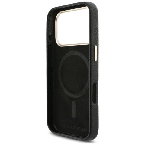 KARL LAGERFELD futerał do IPHONE 17 Pro kompatybilny z MagSafe KLHMP17L5PGFKHGK (Karl Head Logo) czarny