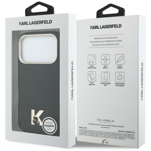 KARL LAGERFELD futerał do IPHONE 17 Pro kompatybilny z MagSafe KLHMP17L5PGFKHGK (Karl Head Logo) czarny
