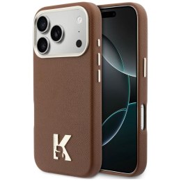 KARL LAGERFELD futerał do IPHONE 17 Pro kompatybilny z MagSafe KLHMP17L5PGFKHGW (Karl Head Logo) brązowy