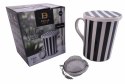Kubek z zaparzaczem porcelanowy PRIMA DECO Vertica 380 ml
