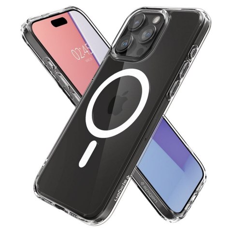 SPIGEN futerał ULTRA HYBRID MAG kompatybilny z MagSafe do IPHONE 15 Pro white