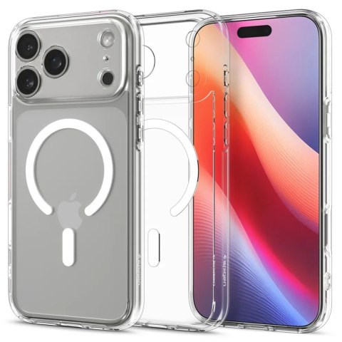 SPIGEN futerał ULTRA HYBRID MAG kompatybilny z MagSafe do IPHONE 17 Pro Max clear white