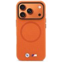 BMW futerał do IPHONE 17 Pro kompatybilny z MagSafe BMHMP17L25PFWSMO (PU FW Metal Logo) pomarańczowy