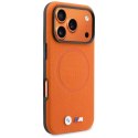 BMW futerał do IPHONE 17 Pro kompatybilny z MagSafe BMHMP17L25PFWSMO (PU FW Metal Logo) pomarańczowy