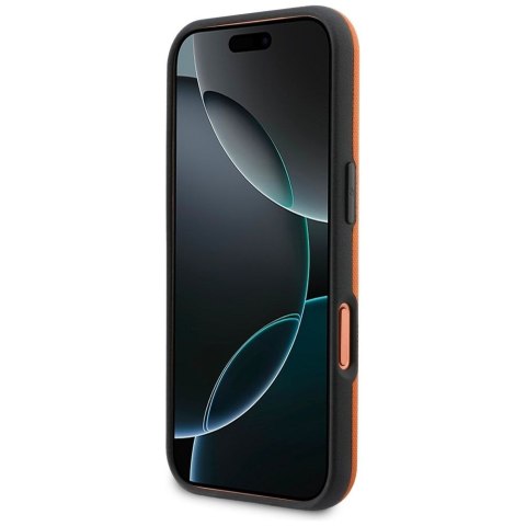 BMW futerał do IPHONE 17 Pro kompatybilny z MagSafe BMHMP17L25PFWSMO (PU FW Metal Logo) pomarańczowy