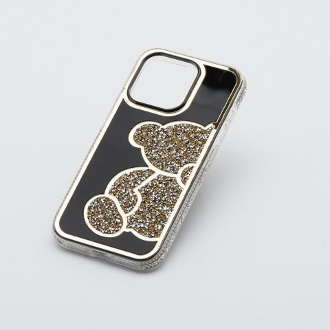 Futerał do iPhone 14 Teddy Bear złoty