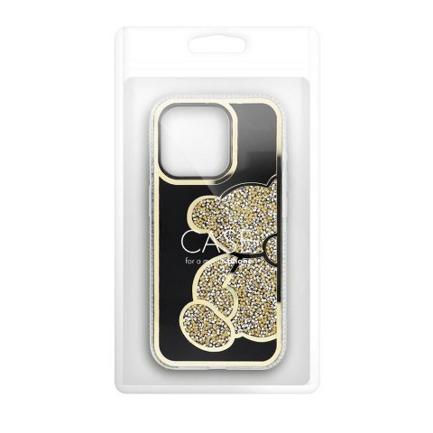Futerał do iPhone 14 Teddy Bear złoty