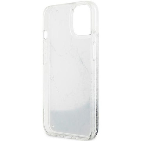 GUESS futerał do IPHONE 13 / 14 / 15 GUHCP14SLCSGSGH (Liquid Glitter Marble) biały